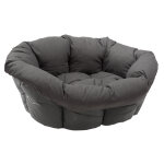 Lot corbeille ferplast siesta deluxe + housse taille 4 anthracite pour chien et chat