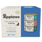 Lot �conomique�: 12x70g applaws cat en sauce paquet mixte (3 sortes) nourriture pour chats humide
