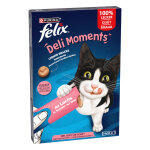 Lot �conomique�: 8x10g felix deli moments friandise au saumon pour chats