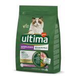 2, 5 kg croquettes ultima strilis, boules de poils, dinde pour chat