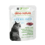 Lot conomique : 24x 50 g almo nature hfc sterilised thon du pacifique, nourriture humide pour chats