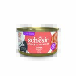 Lot �conomique�: 24x85g schesir complete nutrition filet au bouillon saumon p�t�e pour chat