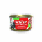 Lot �conomique�: 24x85g schesir complete nutrition filet en gel�e thon avec des crevettes nourriture ...