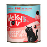 Lot �conomique�: 2x800g adult volaille & b?uf lucky lou nourriture humide pour chats