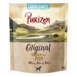 Lot �conomique: 4x1kg purizon puppy large poulet, poisson sans c�r�ales - croquettes pour chien