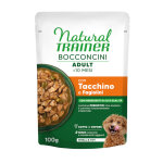Lot �conomique : 12x100g natural trainer bocconcini adult small & toy bouch�es en sauce au dinde nourriture ...