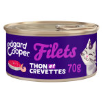 Lot edgard & cooper adult filets sans céréales 12 x 70 g pour chat - thon, crevettes Lot edgard & cooper adult filets sans céréales 12 x 70 g pour chat - thon, crevettes