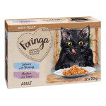 Lot feringa filets juteux 24 x 70 g pour chat lot mixte : saumon, crevettes + poulet, thon Lot feringa filets juteux 24 x 70 g pour chat lot mixte : saumon, crevettes + poulet, thon