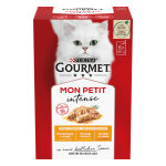 Lot gourmet mon petit 12 x 50 g pour chat - canard, poulet, dinde