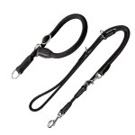 Lot hunter freestyle, noir : collier + laisse pour chien - collier taille max. 45 cm + laisse 200 cm