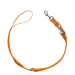 Lot hunter london : collier + laisse, orange pour chien - vario basic taille m + laisse 200 x 1 cm