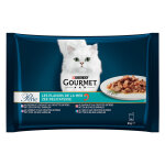 Lot mixte gourmet perle 4 x 85 g pour chat - les plaisirs de la mer