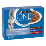 Lot mixte purina one spcial chat strilis 8 x 85 g - canard, b?uf, sardine