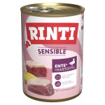 Lot rinti sensible 12 x 400 g pour chien - canard, pommes de terre, foie de poulet