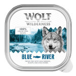 6x300g wolf of wilderness adult blue river - poisson nourriture humide pour chien