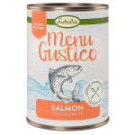 Lot lukullus menu gustico 12 x 400 g pour chien - saumon, carottes, luzerne, �pinards