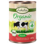 Lukullus organic adult b?uf, pomme (sans gluten) pour chien - 6 x 400 g
