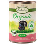 Lukullus organic adult dinde, courgettes (sans gluten) pour chien - 6 x 400 g