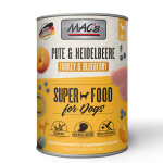 Paquet conomique mac's adult superfood 24 x 400 g - dinde, myrtilles