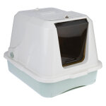 Maison de toilette kooa en plastique cologique blanc / menthe pour chat