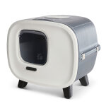 Maison de toilette mira savic, anthracite / blanc - pour chat