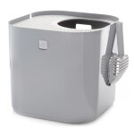 Maison de toilette modkat gris pour chat - maison de toilette pour chat