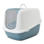 Maison de toilette savic nestor xxl bleu - gris / blanc - pour chat