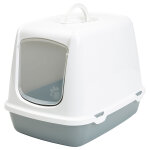 Maison de toilette savic oscar blanc / gris clair pour chat