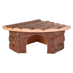 Maisonnette d'angle pour rongeur et lapin l 32 x l 21 / 21 x h 13 cm