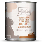 Mjamjam duo 6 x 800 g - b?uf & dinde au potiron cuit  la vapeur