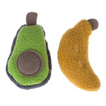 Modern living jouets pour chat arucas, set de 2 : avocat & banane