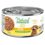 24x150g natural trainer pate small & toy adult poulet nourriture humide pour chien