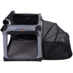 Niche pliable pet home - taille m : l 50, 5 x p 76 x h 48 cm - gris, pour chien et chat