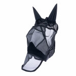 Nomad tales masque anti - mouches avec oreilles protge - nuque classic, noir full cheval