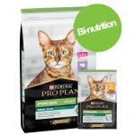 Pack bi - nutrition : purina pro plan 10 kg de croquettes + 12 sachets de 85 g - 10 kg sterilised riches ...