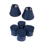 Lot �conomique pony : bandages (set de 4) & cloches de sabot en �lasthanne (set de 2)