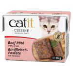 Pte catit cuisine 12 x 95 g au b?uf et aux carottes, nourriture humide pour chat