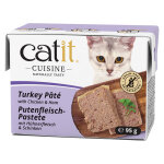 P�t�e catit cuisine 24 x 95 g � la dinde, au poulet et au jambon, nourriture humide pour chat