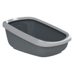 Peewee ecogranda bac  litire gris pour chat - bac  litire pour chat
