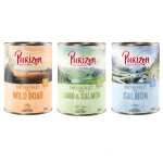Lot purizon adult 24 x 400 g - sans c�r�ales pour chat - lot mixte (2 x sanglier, 2 x saumon, 2 x agneau) ...