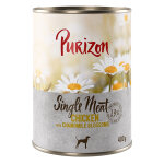Purizon single meat 6 x 400 g pour chien - poulet, fleurs de camomille