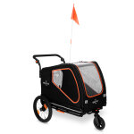 Remorque  vlo nomad tales spirit, bne / mandarine pour chien - l 145 x l 72 x h 102 cm, jusqu' 45 ...