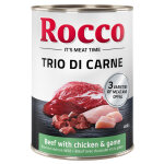 Rocco classic trio de viandes 6 x 400 g pour chien - b?uf, poulet, gibier Rocco classic trio de viandes 6 x 400 g pour chien - b?uf, poulet, gibier