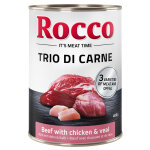 Rocco classic trio de viandes 6 x 400 g pour chien - b?uf, poulet, veau Rocco classic trio de viandes 6 x 400 g pour chien - b?uf, poulet, veau