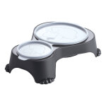 Rotho mypet duo gamelle sally anthracite 1000ml + 280ml pour chats