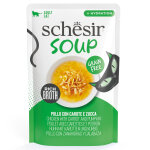 Lot conomique: 24x40g schesir cat soup poulet avec carottes et potiron nourriture pour chat humide