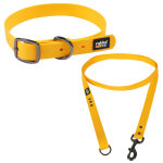 Set�: collier rukka biodipro, jaune taille l : 45 - 55cm tour de cou + laisse, jaune taille m chien