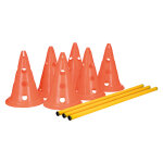 Set d'obstacles trixie dog activity, 3 pices 23 cm de diamtre  30 cm, 78 cm - pour chien
