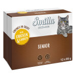 Smilla senior bouches en sauce aux lgumes pour chat - poulet, carottes (12 x 85 g)