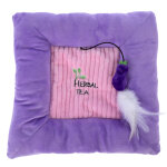 Tiaki coussin moelleux aubergine avec herbe � chat